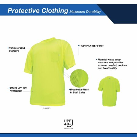 Ge HV Safety TShirt, Short Sleeve Breathable Mersh S GS106GS